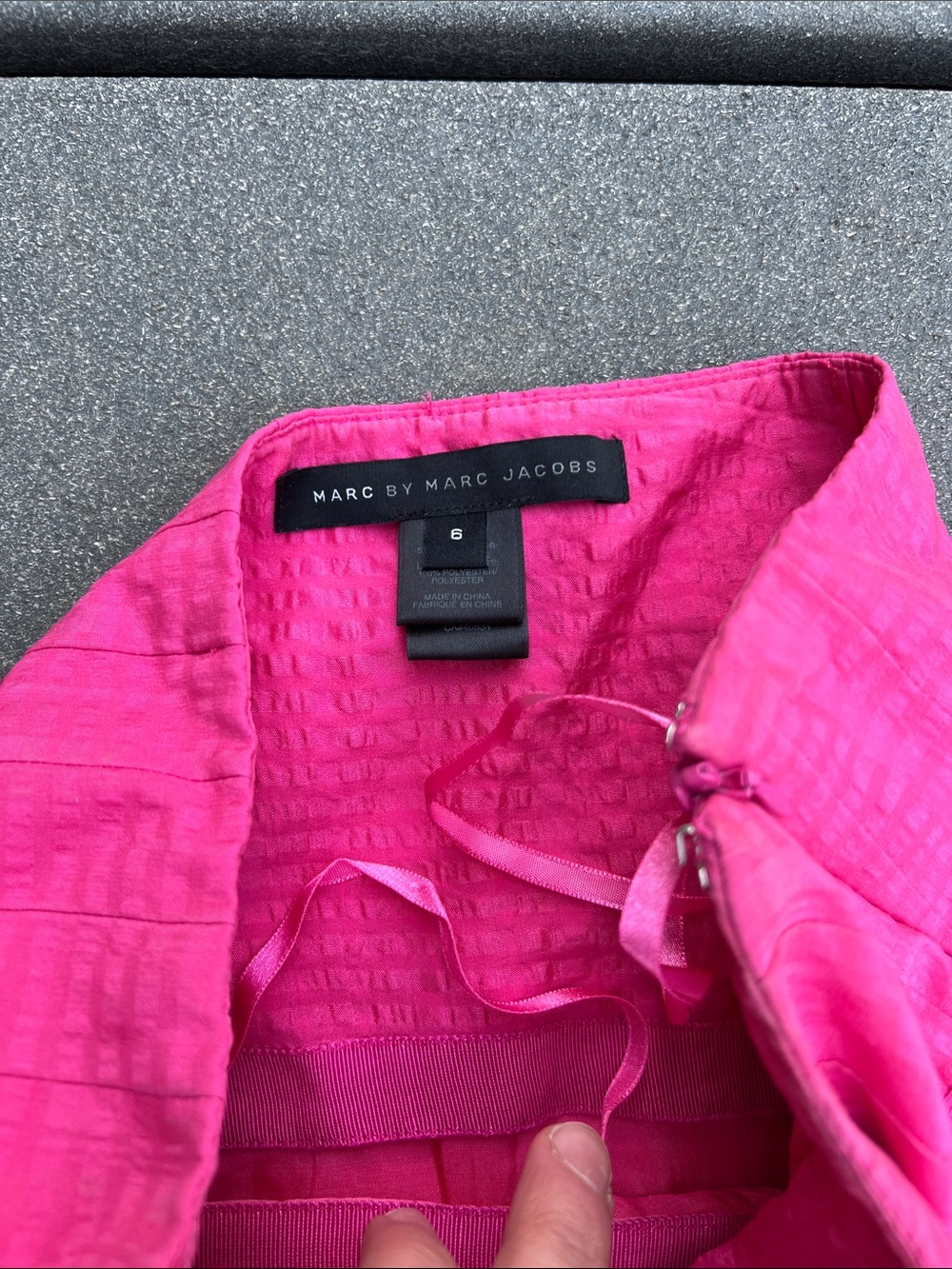 Marc by Marc Jacobs Bright Pink Pleated Strapless Dress - Picture 2 of 5